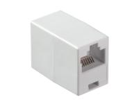 Соединительный модуль RJ-45(8p8c) на RJ-45(8p8c), компактный размер (ВхШхД 22х16х31мм) белый