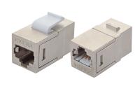 12B-EA-07SL Проходной адаптер RJ45-RJ45, FTP категории 6A keystone, серебристый