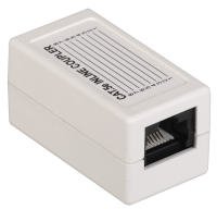 Проходной адаптер кат.5E UTP, тип RJ45-RJ45, белый